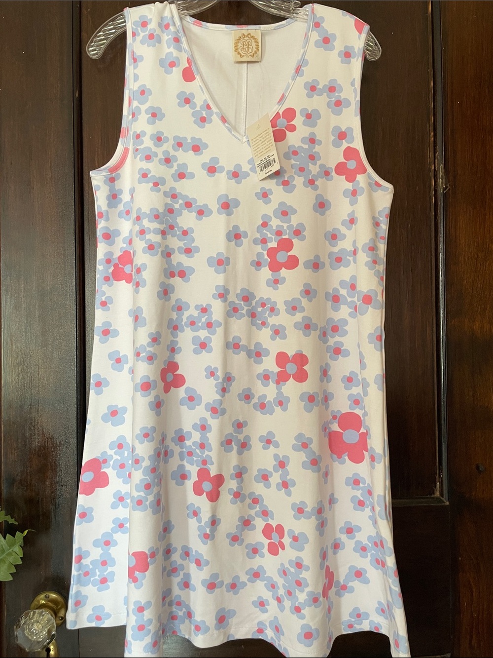 NWT The Beaufort Bonnet Company White Dress Floral Print womens large